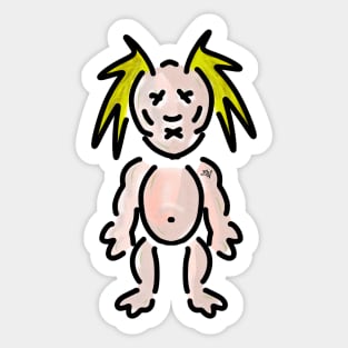 Creepy Doll Sticker